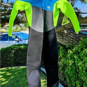 Rip Curl Omega 4/3mm Sealed Youth Wetsuit Neon Lime Size 10